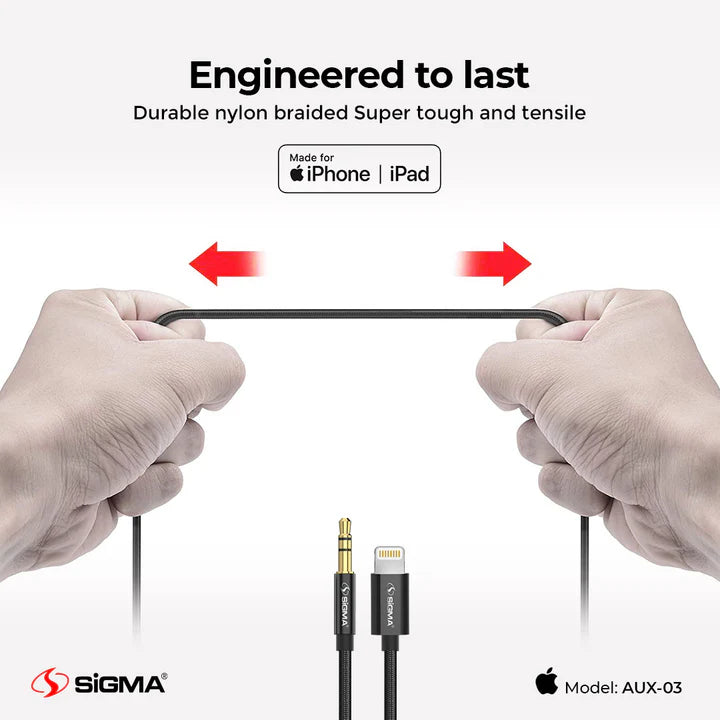 Sigma Lightning to 3.5mm audio cables AUX-03