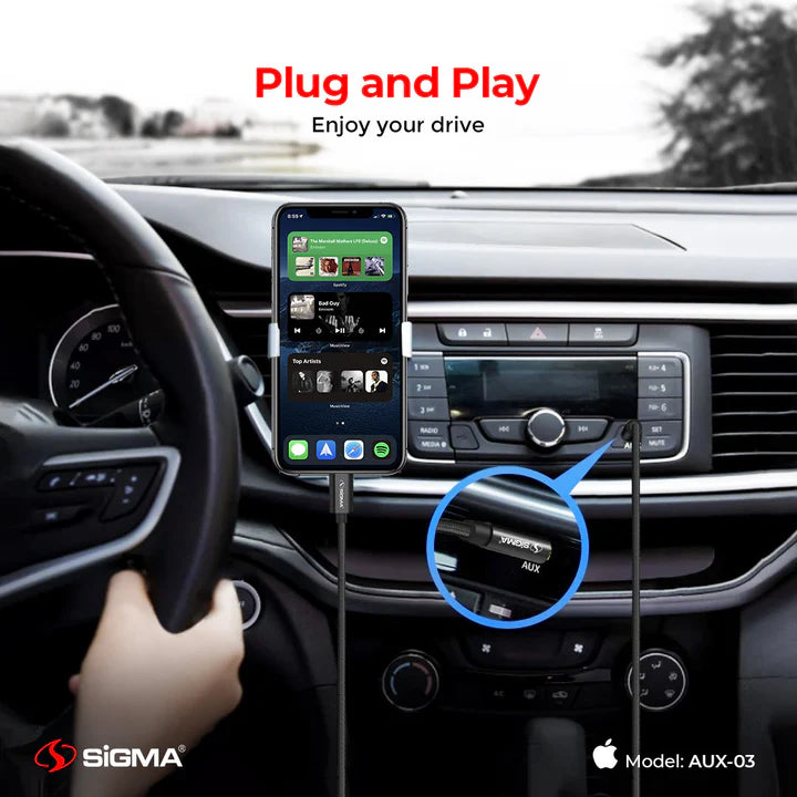 Sigma Lightning to 3.5mm audio cables AUX-03