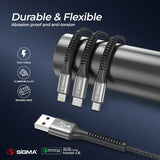 SIGMA C6 3 in 1 BRAIDED CABLE 3A