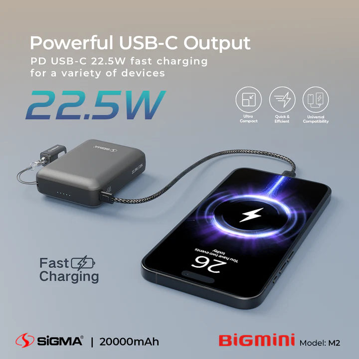 SiGMA M-2 Big Mini Power Bank 20000mAh