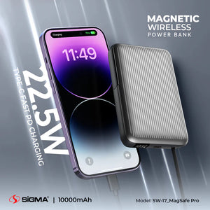 Sigma Wireless Power Bank 10000mAh SW-17 MagSafe Pro