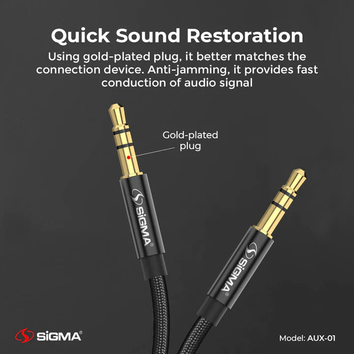 Sigma AUX Stereo Audio Cable - AUX-01