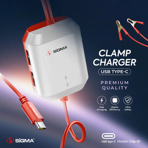 Sigma Clip Charger with 2DC Clamps Clip-1 (TYPE-C)