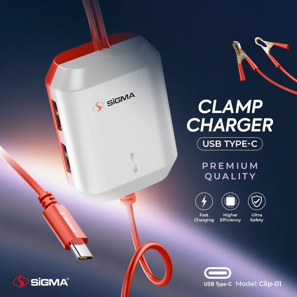 Sigma Clip Charger with 2DC Clamps Clip-1 (TYPE-C)