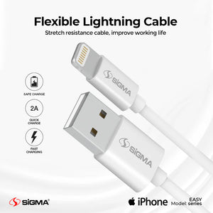 Easy Series Rapid Charging 2A Cable – Lightning (iPhone)
