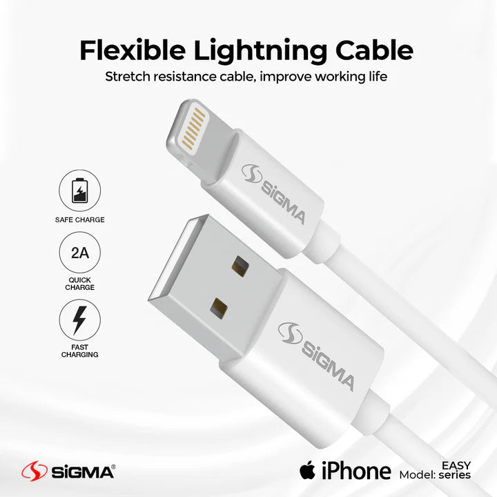 Easy Series Rapid Charging 2A Cable – Lightning (iPhone)