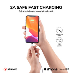 Easy Series Rapid Charging 2A Cable – Lightning (iPhone)
