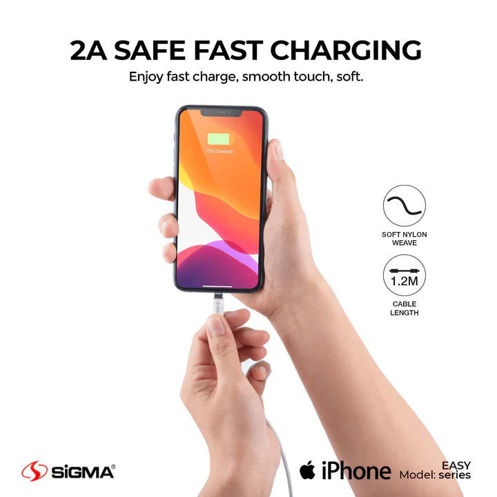Easy Series Rapid Charging 2A Cable – Lightning (iPhone)