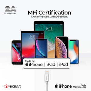 Easy Series Rapid Charging 2A Cable – Lightning (iPhone)