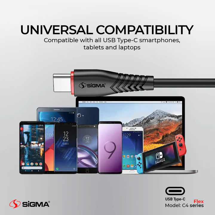 Flex Type-C Cable - 2.4A Auto Disconnect - C4