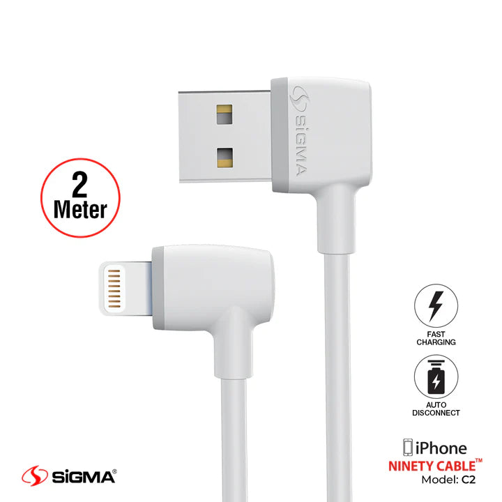Ninety Cable Lighting For iPhone Auto Disconnect C2