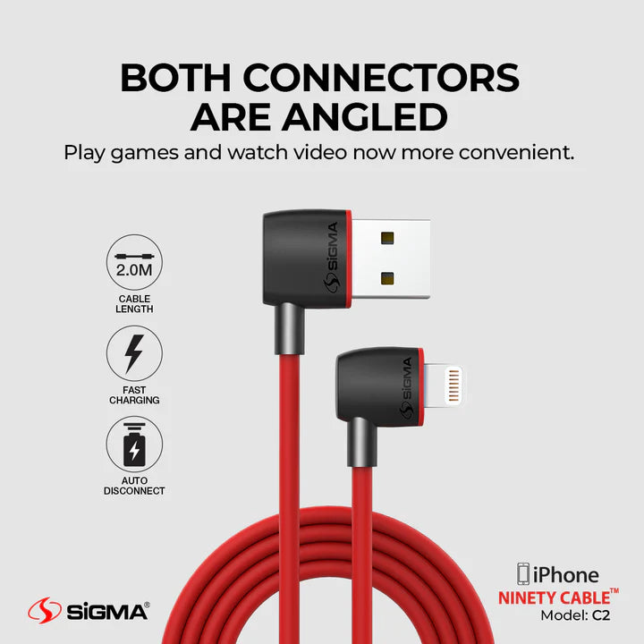 Ninety Cable Lighting For iPhone Auto Disconnect C2