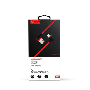 Ninety Cable Lighting For iPhone Auto Disconnect C2