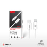 SiGMA 30W PD SERIES CABLE Lightning to C Model: PD-4