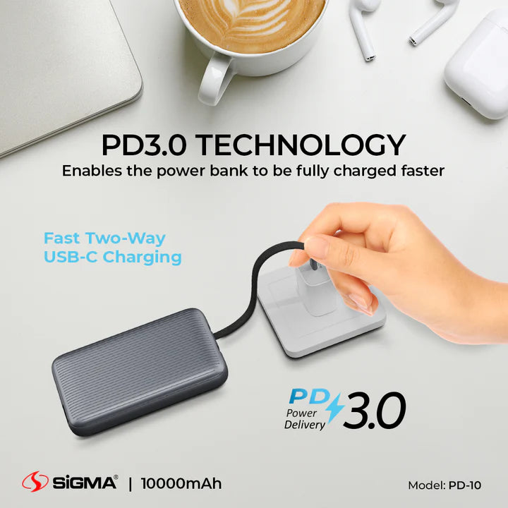 SIGMA PD-10 10,000 mAh 4 IN 1 Power Bank