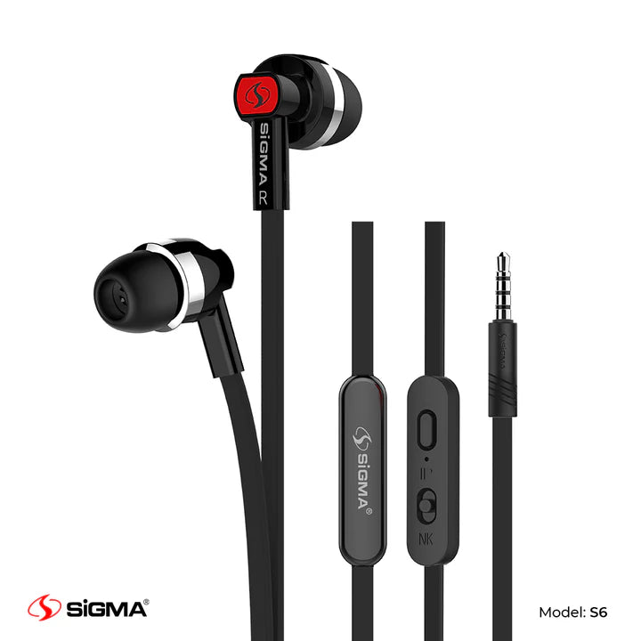 Sigma High Quality Stereo Earphones S6