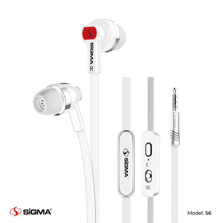 Sigma High Quality Stereo Earphones S6