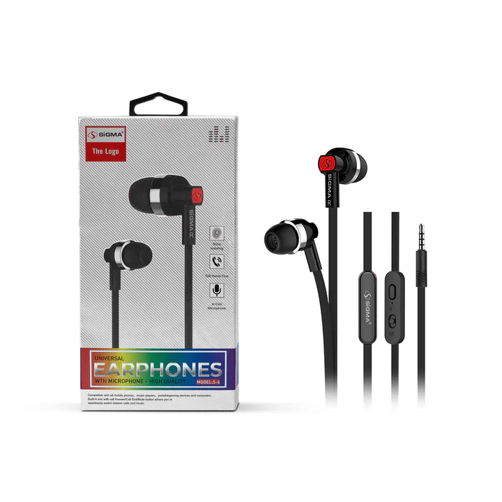Sigma High Quality Stereo Earphones S6