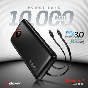 SiGMA ABDALI-1 (2in1) POWER BANK 10000 mAh SC-96