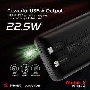 SiGMA ABDALI-2 (2in1) POWER BANK 20000 mAh SC-97