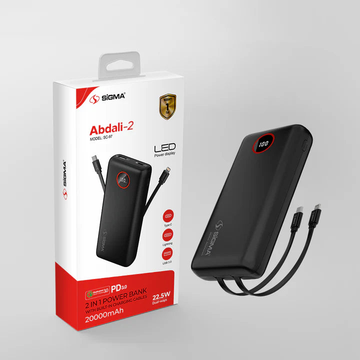 SiGMA ABDALI-2 (2in1) POWER BANK 20000 mAh SC-97