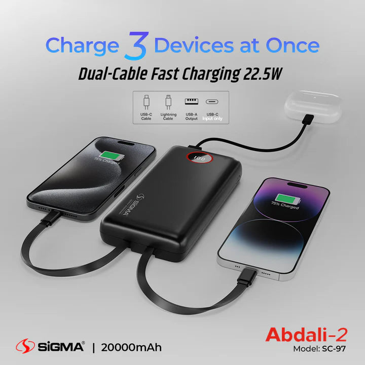 SiGMA ABDALI-2 (2in1) POWER BANK 20000 mAh SC-97