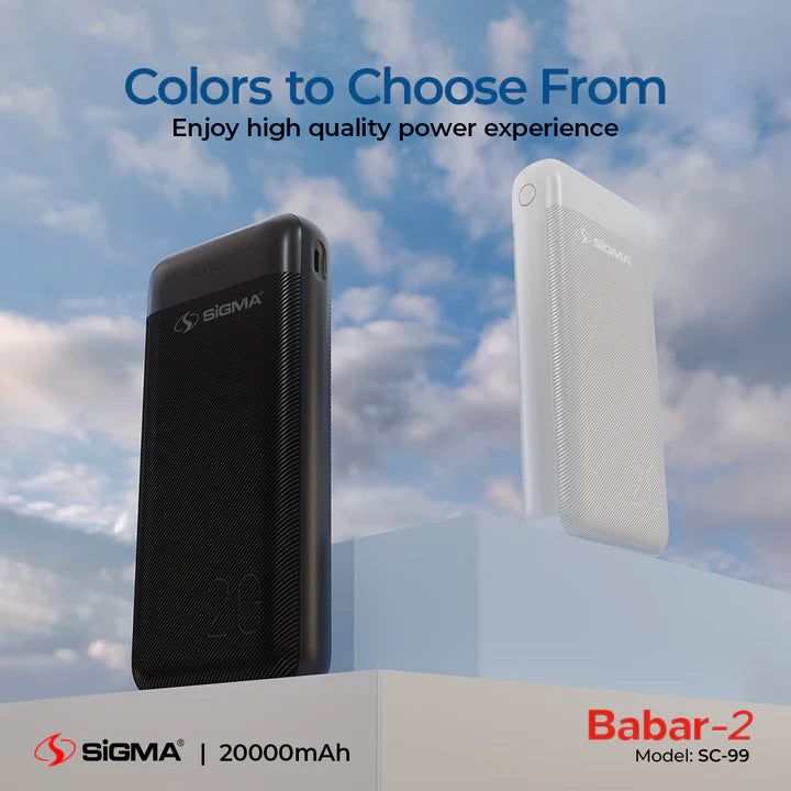 SIGMA BABAR-2 POWER BANK 20000 MAH SC-99