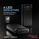 SIGMA BABAR-2 POWER BANK 20000 MAH SC-99
