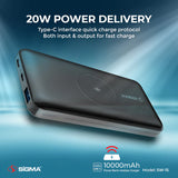 Sigma Wireless Power Bank 10000mAh SW-15