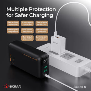 Sigma Shaheen Power Bank 30000mAh PD-30