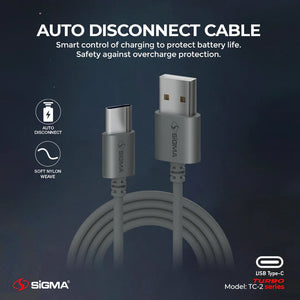 Turbo Type-C Cable 2.4A Auto Disconnect - TC-2