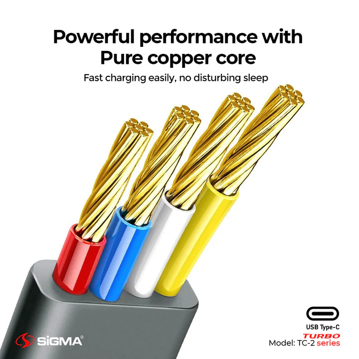 Turbo Type-C Cable 2.4A Auto Disconnect - TC-2
