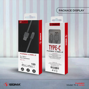 Turbo Type-C Cable 2.4A Auto Disconnect - TC-2