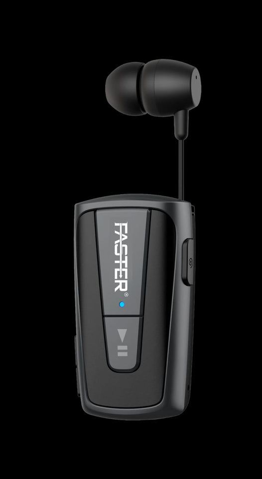 FASTER R12 Pro Retractable Bluetooth Headset Clip-on Earbuds