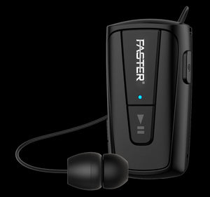 FASTER R12 Pro Retractable Bluetooth Headset Clip-on Earbuds