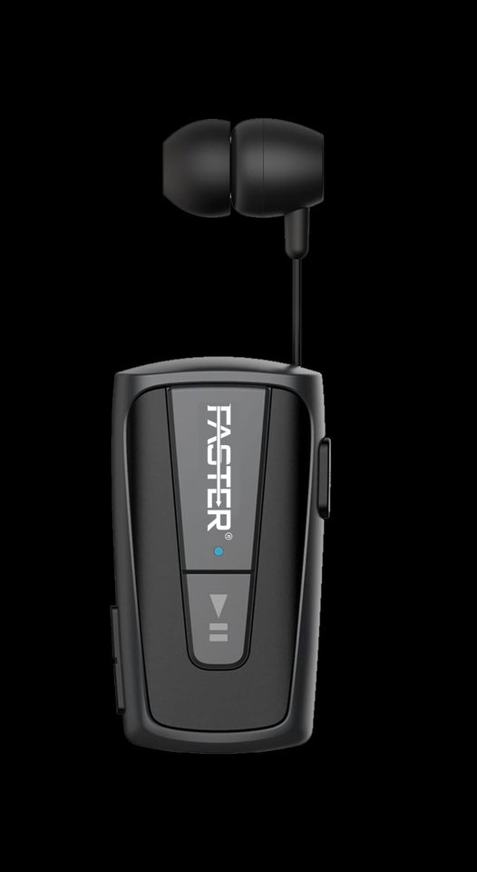FASTER R12 Pro Retractable Bluetooth Headset Clip-on Earbuds