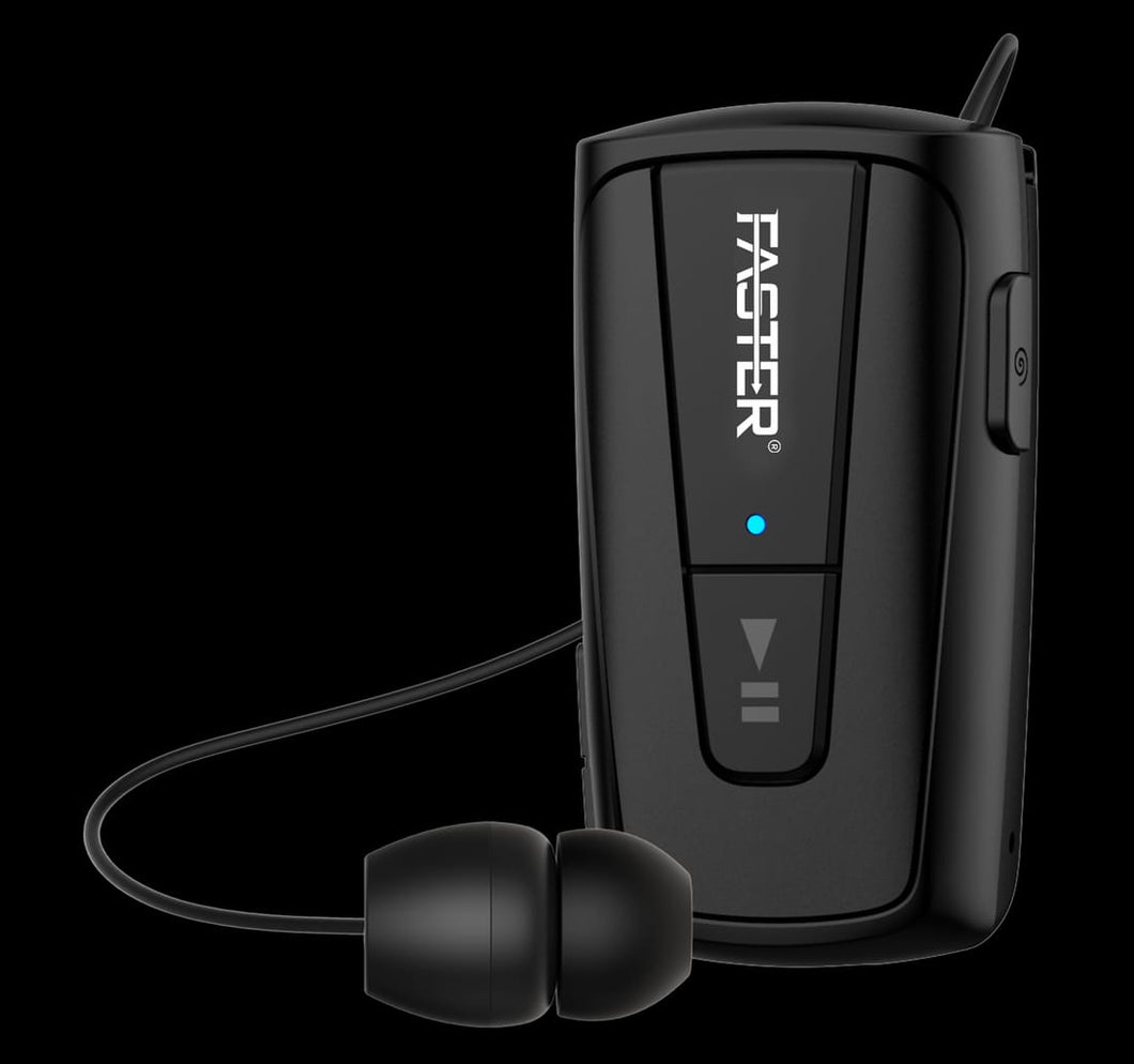 FASTER R12 Pro Retractable Bluetooth Headset Clip-on Earbuds