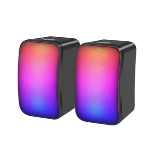 Faster Speaker for PC - Usb 2.0 Speaker, Rgb Mini PC Gaming Speakers