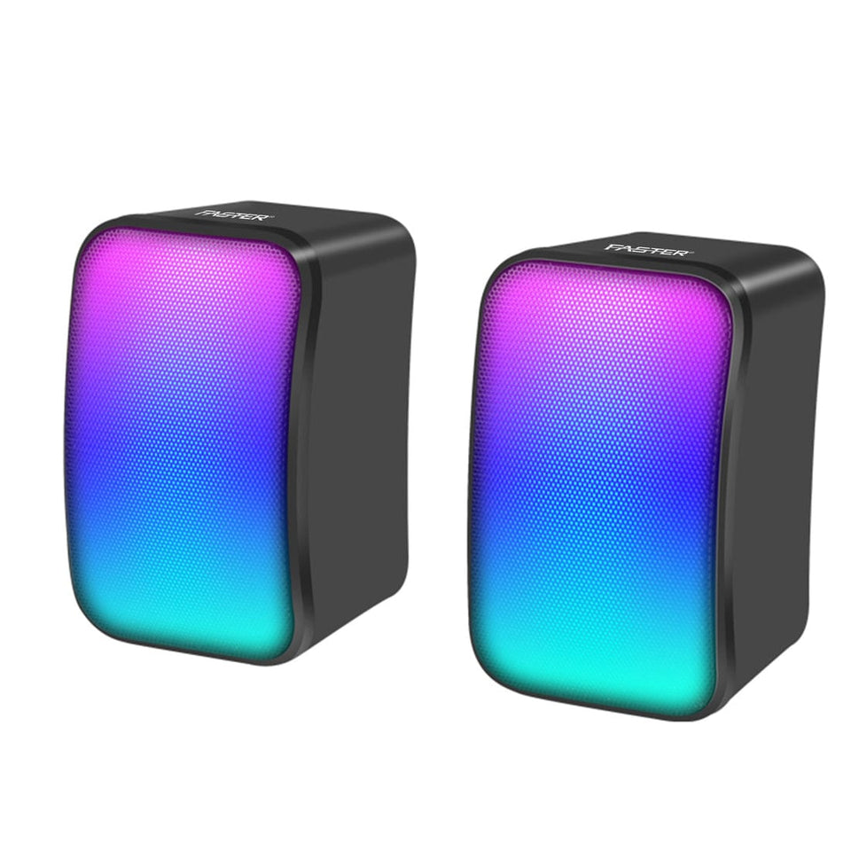 Faster Speaker for PC - Usb 2.0 Speaker, Rgb Mini PC Gaming Speakers