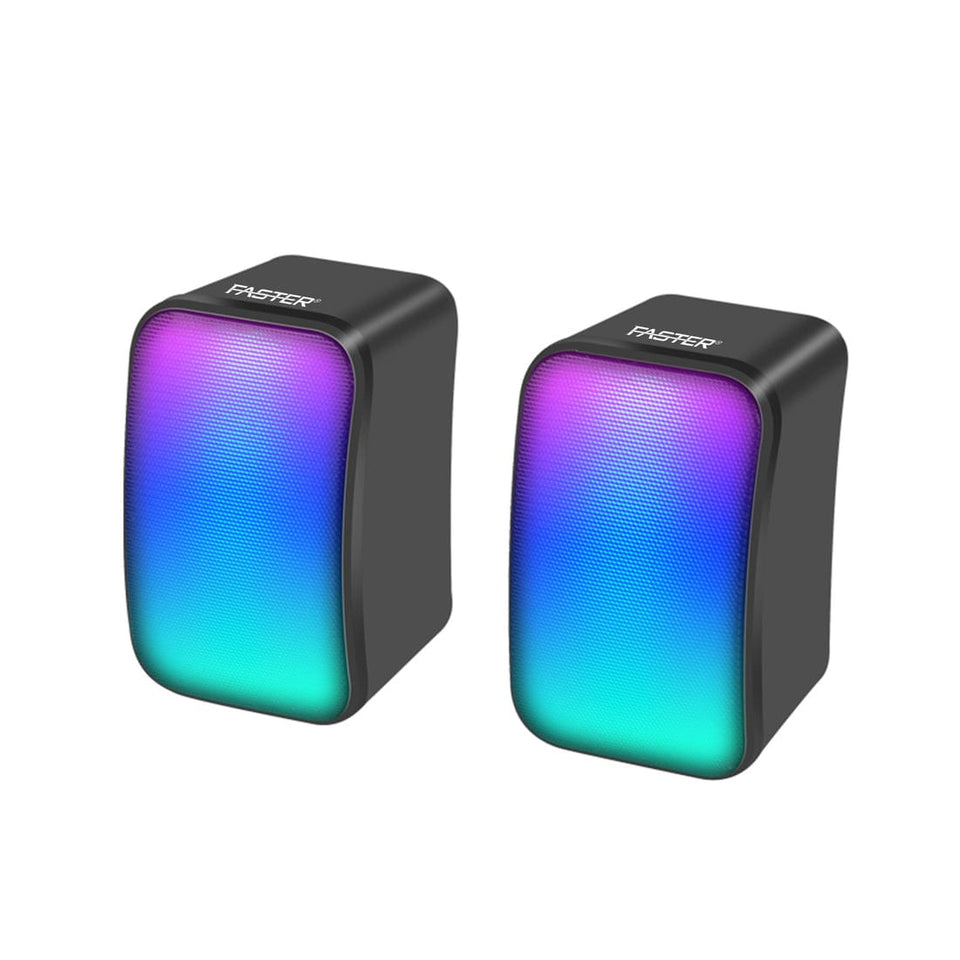 Faster Speaker for PC - Usb 2.0 Speaker, Rgb Mini PC Gaming Speakers