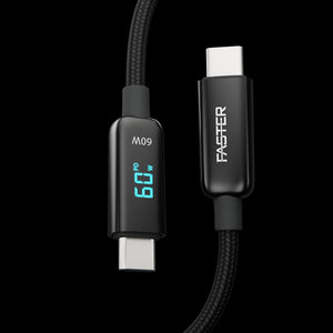 FASTER 60W USB-C TO USB-C DIGITAL DATA CABLE