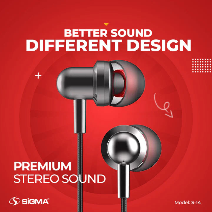 Sigma Premium Stereo Earphones S14